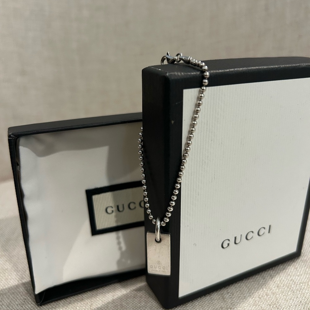 Gucci 925 Silver Bracelet/Bag Charm